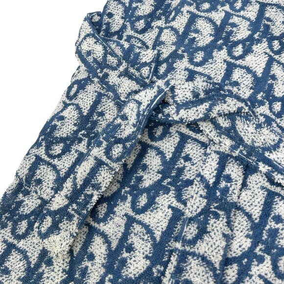 Christian Dior Vintage Trotter Monogram Logo Bathrobe #L Terry Cloth [105820] - Picture 7 of 12